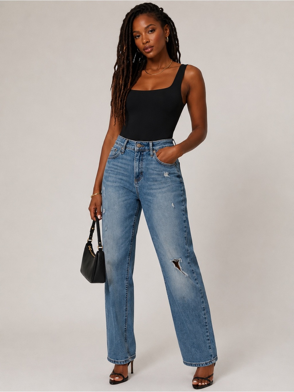 Banana Republic Girlfriend Jean Medium Blue Straight-Leg Size 26/2 Petite